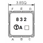 TA0832A 915.3MHz Saw Filter SMD 3.8 mm