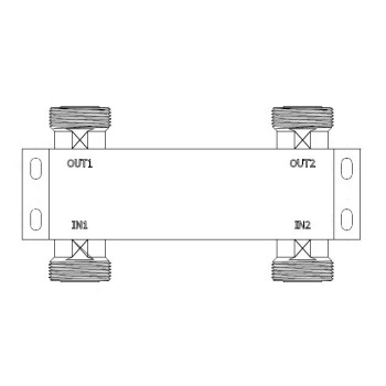 3 dB 600 - 3800 MHz LOW PIM RF Hybrid Coupler 7/16 DIN Connectors